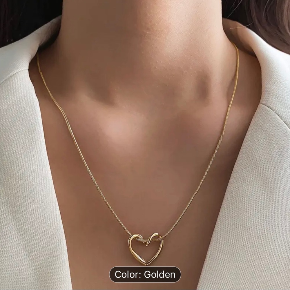 Heart Necklace and Earrings Set